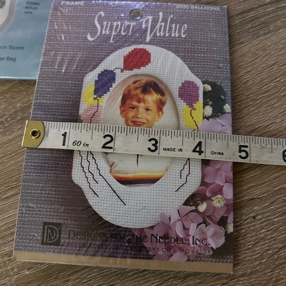 Set Of 2 Counted Cross Stitch Kits Bag Tag And Frame - Picture 12 of 13